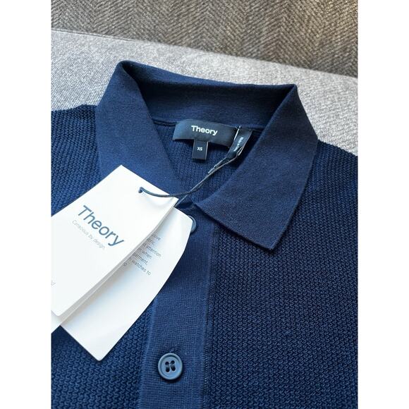 Brand New Men’s Theory Myhlo Knit Button Down Short Sleeve Shirt Xs - Picture 6 of 13